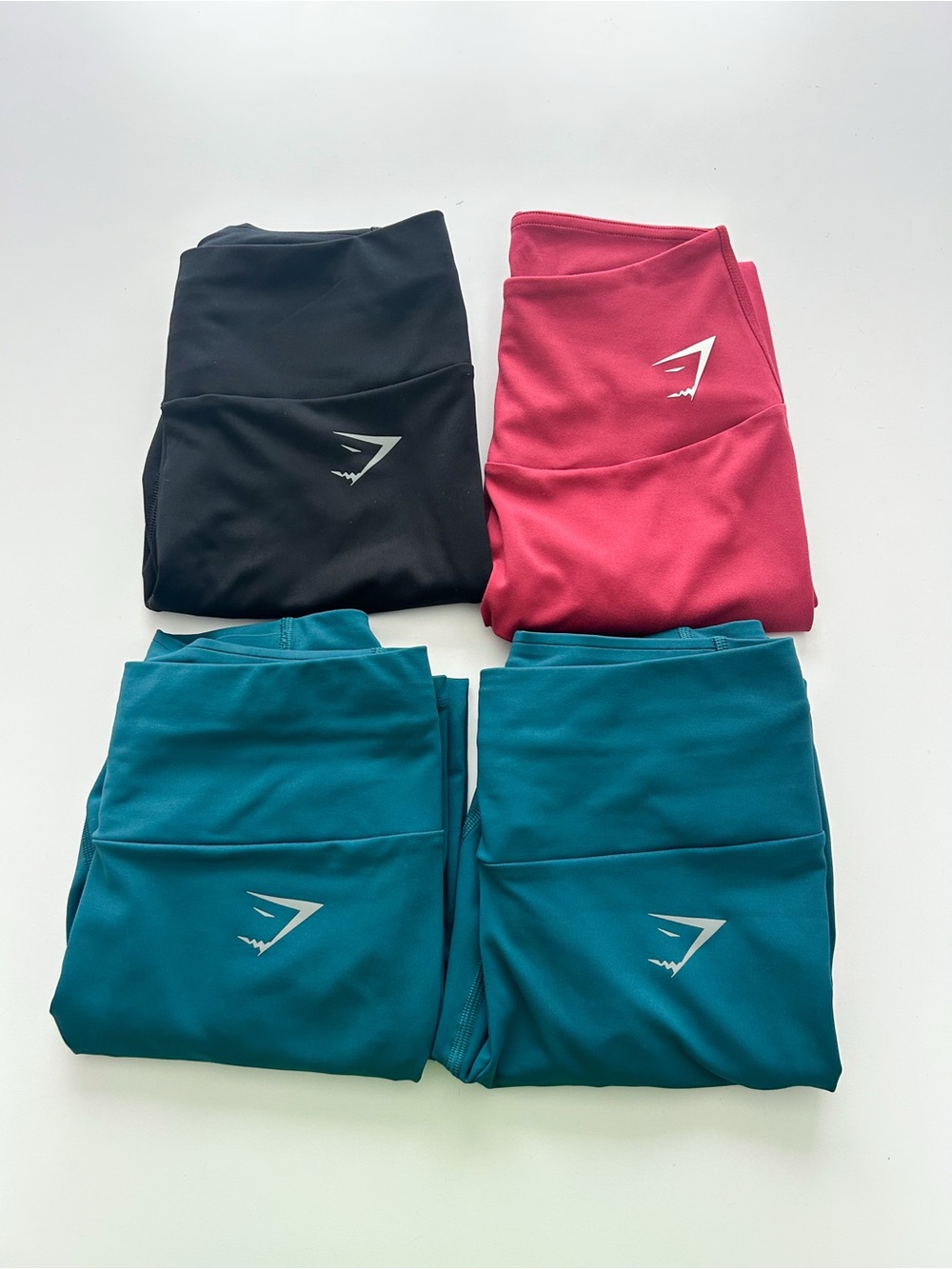 Gymshark Training Leggings | Cropped 7/8 | 4 Pack | Teal, Pink & Black